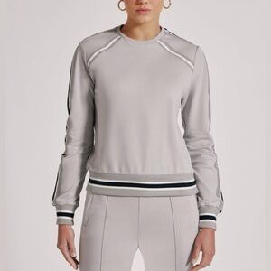 Blanc Noir Porto Fleece Women’s Grey Sweatshirt Size Small NEW